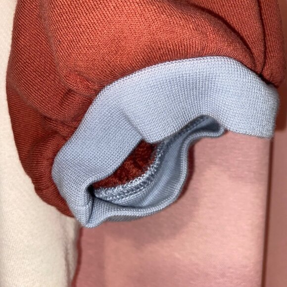 Colorblock Raglan Sleeve Madewell Puff Sleeve Short Sleeve Sweater Minimalist - Picture 3 of 6